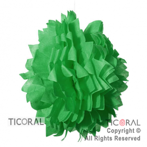 ADORNO POMPON FISELINA VERDE x 1